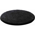 Tapis de salle de bain lex anthracite rond 80 cm