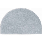 Tapis de salle de bain lex argent demi cercle 50 x 80 cm