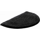 Tapis de salle de bain lex anthracite demi cercle 50 x 80 cm
