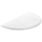 Tapis de salle de bain lex blanc demi cercle 50 x 80 cm