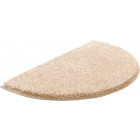 Tapis de salle de bain lex beige demi cercle 