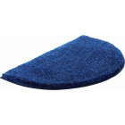 Tapis de salle de bain lex bleu demi cercle 