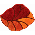 Tapis de salle de bain aosta orange 50 x 55 cm