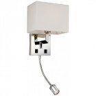 Applique lex avec liseuse, avec abat-jour crème