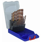 Coffret TIVOLY 19 forets métaux FURIUS HSS revêtus FUSIO pointe en croix Ø 1 à 10mm - 11454170015