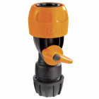 Raccord rapide avec robinet d'arret ø 15mm