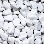 Pack 1 m² - galet blanc pur qualité supérieure 40-60 mm (5 sacs = 100kg)