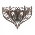 Applique murale marron country 2 ampoules 22 cm