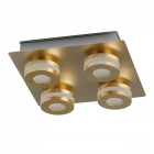 Plafonnier cuivre techno 4 ampoules 7.5 cm