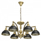 Suspension laiton neoclassic 6 ampoules 80 cm