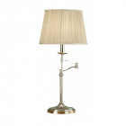 Lampe articulée stanford, nickel, abat-jour beige