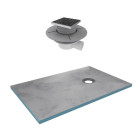 Bac receveur de douche à carreler 140x90cm recoupable sur mesure + bonde horizontale -RAINY Aurlane - PACR003 Bac receveur de douche à carreler 140x90cm recoupable sur mesure + bonde horizontale -RAINY Aurlane - PACR003