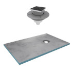 Bac receveur de douche à carreler 140x90cm recoupable sur mesure + bonde verticale - RAINY Aurlane - PACR004