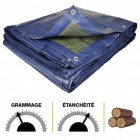 Bâche à bûches multi-usages 1,5 x 6 m 70 g/m²