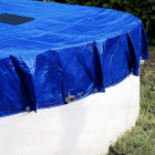 Bâche Piscine ronde diam. 3,60 m pour Piscine hors sol diam. 3,6m - TECPLAST 155PI - Couverture Piscine avec Filet d'écoulement