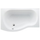 Cleargreen baignoire-douche asymétrique ecoround r19 150x80x74 cm lucite®