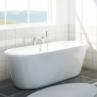 Cleargreen baignoire en îlot ovale arrondie freestark r33 174x80 écologique