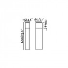 Balise de jardin gris foncé datna h60 1 ampoule