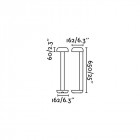 Balise de jardin gris foncé grow