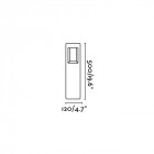 Balise de jardin gris fonce naya