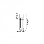 Balise de jardin gris foncé tram h43 1 ampoule