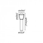 Balise de jardin gris foncé wilma 1 ampoule