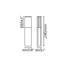 Balise de jardin grise datna 1 ampoule