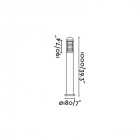 Balise de jardin noire aristo 1 ampoule