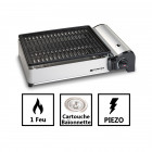 Barbecue gaz portable à gaz kemper 1.9 kw compact plaque anti adhesive table balcons terrrasses camping table