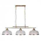 Barre bistrot ii, laiton antique et verre, 3 ampoules