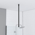 Barre de fixation plafond pour douche a l’italienne laque Noir mat - 60cm recoupable Aurlane - FAC299