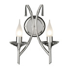 Applique brightwell, nickel poli et verre, 2 ampoules