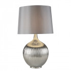 Lampe glenmont, céramique chromée, avec abat-jour