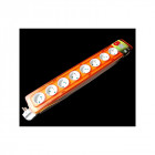 Bloc multiprise orys 8 prises 2p+t avec interrupteur - orange trans