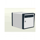 Boite aux lettres 1 porte blanc-gris anthracite - creastuce-08-sf