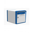 Boite aux lettres 1 porte blanche-bleue - creastuce-10-sf
