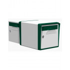 Boite aux lettres 2 portes blanche-vert foret - creastuce-04-df