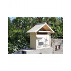 Boîte aux lettres en bois créastuce : moulin violet (courte)