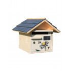 Boîte aux lettres en bois créastuce : l'abeille butine (1 porte prestige)