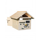 Boîte aux lettres en bois créastuce : l'abeille butine (2 portes)