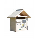 Boîte aux lettres en bois créastuce : l'abeille butine (courte)