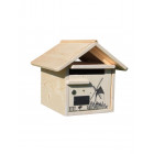 Boîte aux lettres en bois créastuce : moulin violet (1 porte)