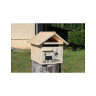 Boîte aux lettres en bois créastuce : moulin violet (1 porte)