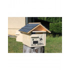 Boîte aux lettres en bois créastuce : moulin violet (2 portes prestige)