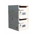 Boîte aux lettres en bois créastuce double toit plat