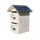 Boîte aux lettres en bois créastuce bois double toit prestige