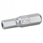 Boîte de 5 embouts de vissage 6 pans percé, l.25 mm - 1/4" - 6 mm "