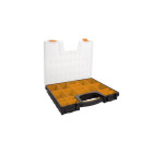 Boîte de rangement en plastique avec compartiments amovibles - 420 x 335 x 65 mm - (om42033565)