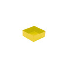 Boite rangement 99x99x40 mm jaune