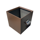 Boite à eau zinc 250x250x250 - Brun écorce